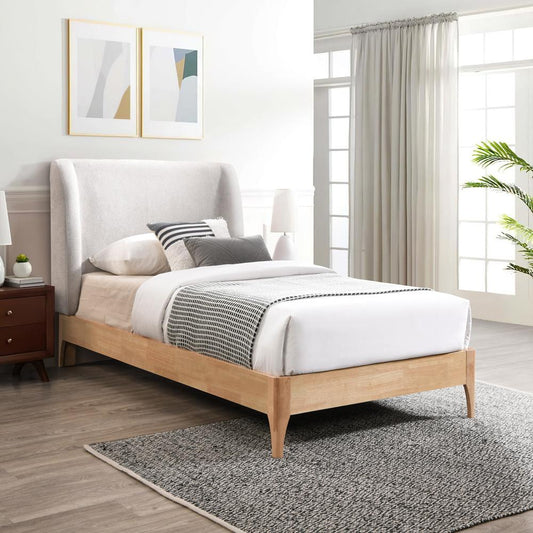 Meridian Furniture - Ventura Grey Polyester Fabric Twin Bed - VenturaGrey-T veiw 2