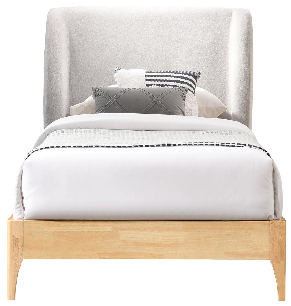 Meridian Furniture - Ventura Grey Polyester Fabric Twin Bed - VenturaGrey-T veiw 3