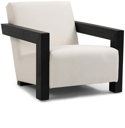 Meridian Furniture - Ward Cream Linen Textured Fabric Accent Chair - 478Cream veiw 1
