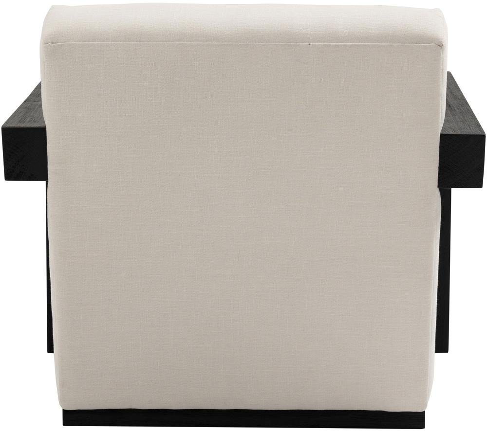 Meridian Furniture - Ward Cream Linen Textured Fabric Accent Chair - 478Cream veiw 3