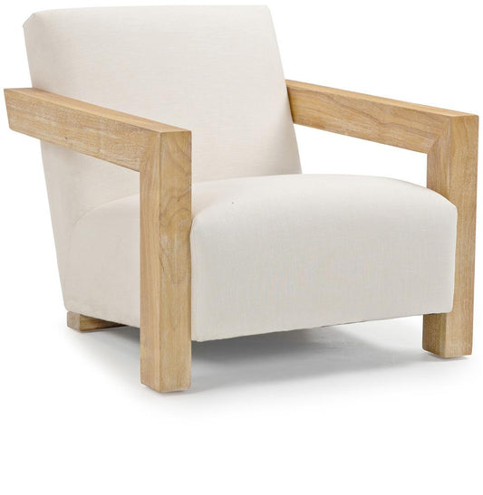 Meridian Furniture - Ward Cream Linen Textured Fabric Accent Chair - 479Cream veiw 1