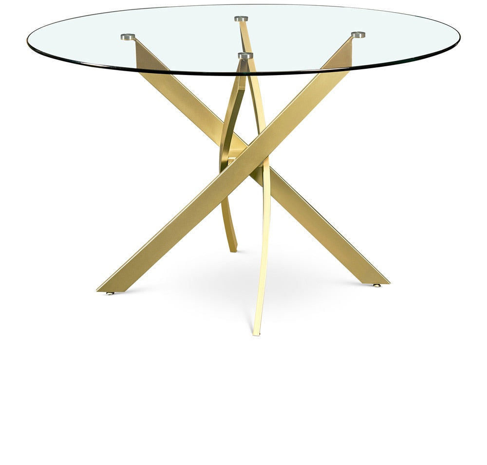 Meridian Furniture - Xander Brushed Gold Dining Table - 984-T veiw 1