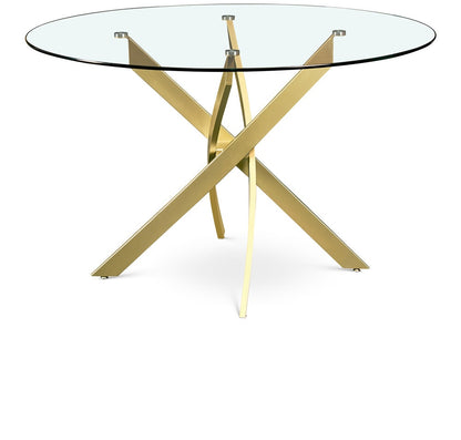 Meridian Furniture - Xander Brushed Gold Dining Table - 984-T veiw 1