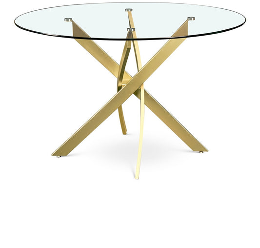 Meridian Furniture - Xander Brushed Gold Dining Table - 984-T veiw 1