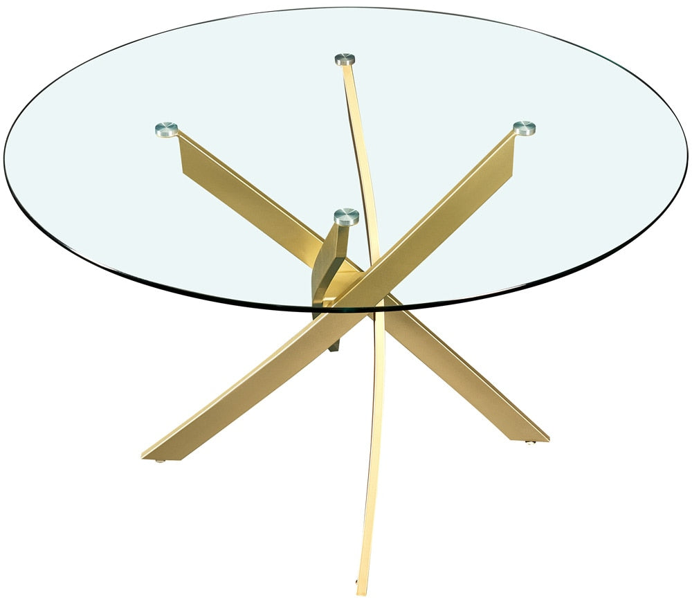 Meridian Furniture - Xander Brushed Gold Dining Table - 984-T veiw 3