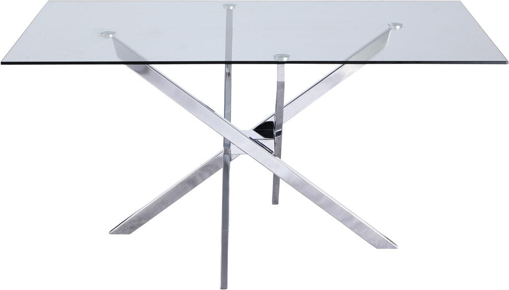 Meridian Furniture - Xander Chrome Dining Table - 901-T veiw 3