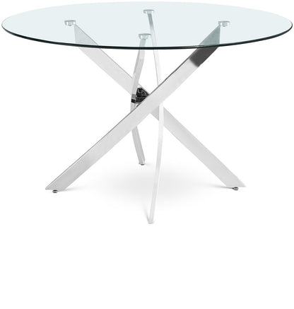 Meridian Furniture - Xander Chrome Dining Table - 985-T veiw 1