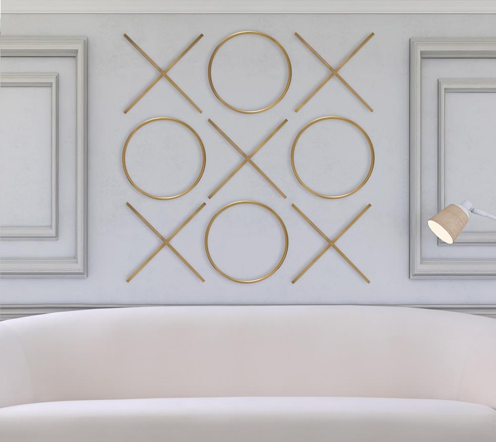 Meridian Furniture - XOXO Gold Stainless Steel Wall Decor - 432 veiw 2