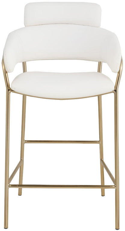 Meridian Furniture - Yara Cream Vegan Leather Counter Stool - 550Cream-C veiw 4