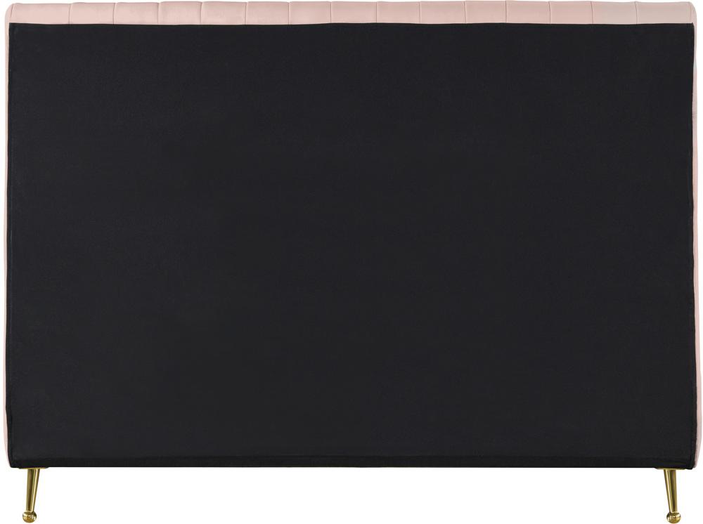 Meridian Furniture - Zara Pink Velvet Full Bed - ZaraPink-F veiw 5