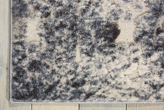 Michael Amini - Gleam Area Rug - 93in x 129in Ivory/Slate - MA603-841491107980_CLOSEOUT veiw 2