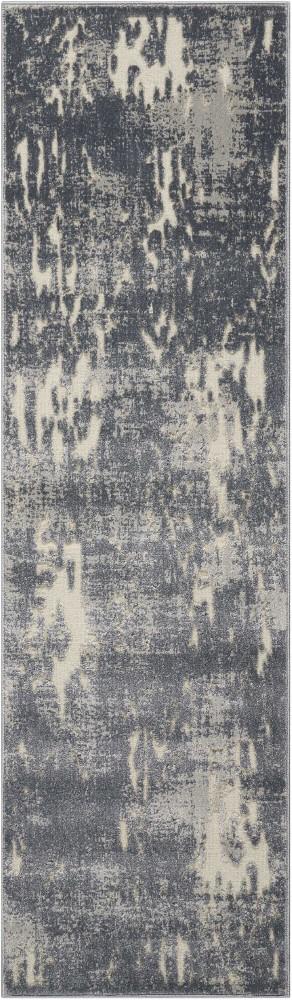 Michael Amini - Gleam Runner Area Rug - 22in x 76in Slate - MA602-841491107737_CLOSEOUT veiw 1