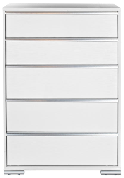 MODERNhome - Bianca 5 Drawer Chest, High Gloss White w/Artic Fronts - CD2TC5DC view 3