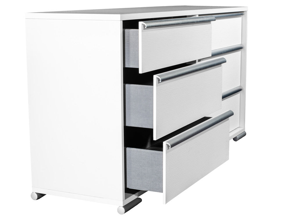 MODERNhome - Bianca Dresser, High Gloss White w/Artic Fronts - CD2TCDRS view 3