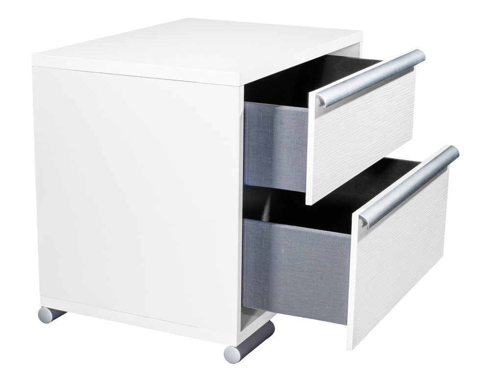 MODERNhome - Bianca Nightstand, High Gloss White w/Artic Fronts - CD2TC2NT view 3