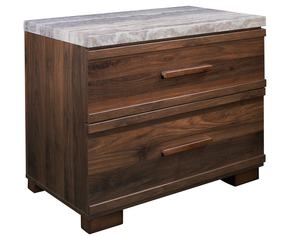 MODERNhome - Carrara Nightstand, American Walnut - MZ3TCNTB view 1