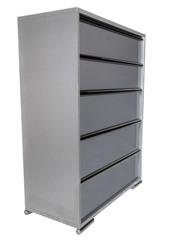 MODERNhome - Metallica 5 Drawer Chest, Platinum - LC5TC5DC view 1