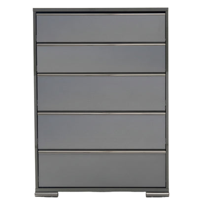 MODERNhome - Metallica 5 Drawer Chest, Platinum - LC5TC5DC view 2