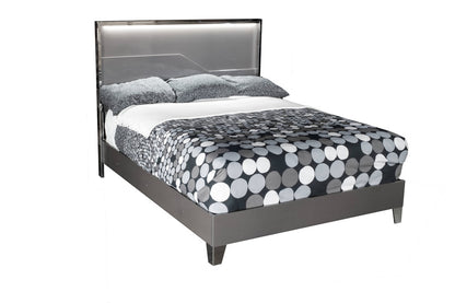 MODERNhome - Metallica King Bed with LED, Platinum view 1