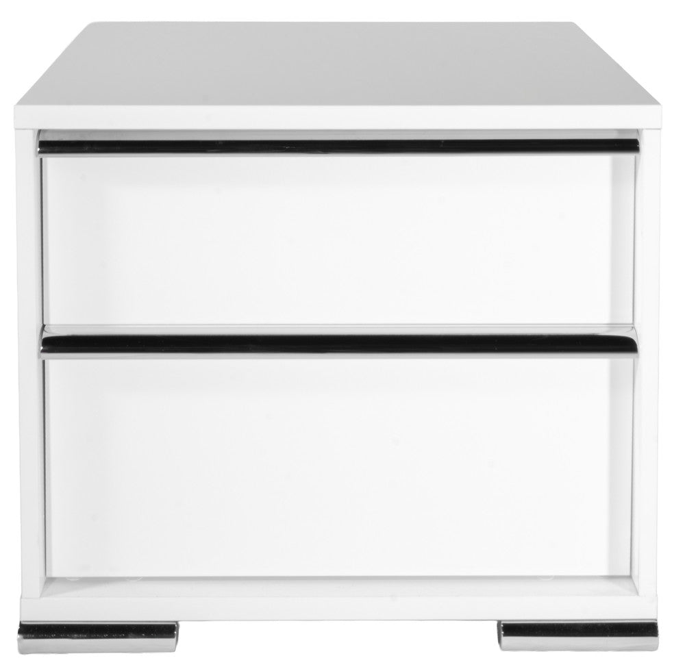 MODERNhome - Metallica Nightstand, White Gloss - LC2TC2NT view 3