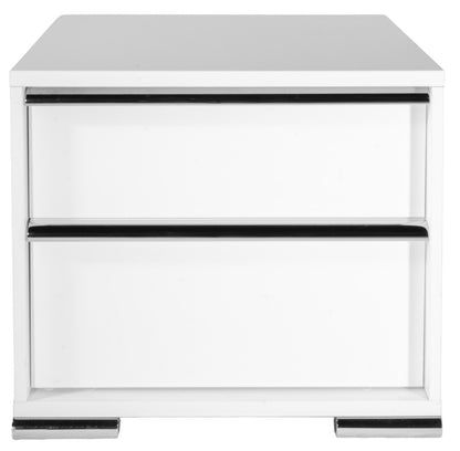 MODERNhome - Metallica Nightstand, White Gloss - LC2TC2NT view 3
