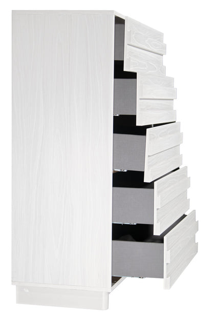 MODERNhome - Metropole 5 Drawer Chest, Mocca White - PF2TC5DCN view 2
