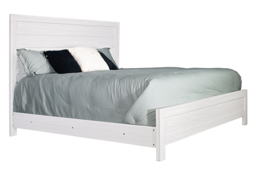 MODERNhome - Metropole King Panel Bed, Mocca White view 1