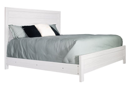 MODERNhome - Metropole King Panel Bed, Mocca White view 1