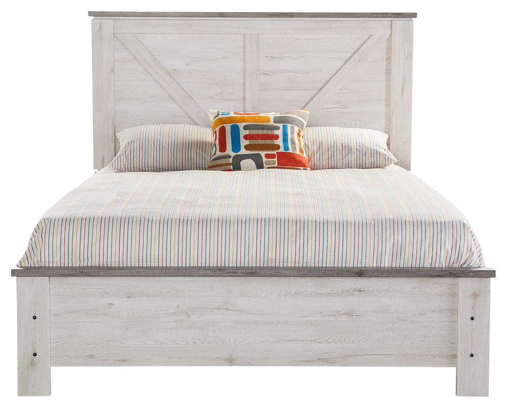 MODERNhome - Mobela Queen Bed, Bartex Two-Tone view 2