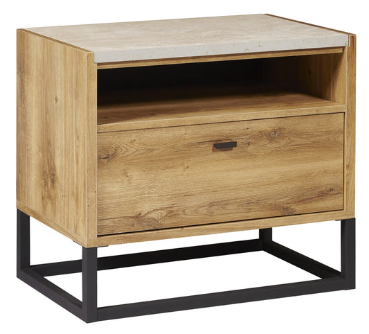 MODERNhome - Organica 1 Drawer Nightstand, Bolton Oak - MB3TC1DNT view 1