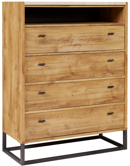 MODERNhome - Organica Media Chest with Stone Top, Bolton Oak view 1