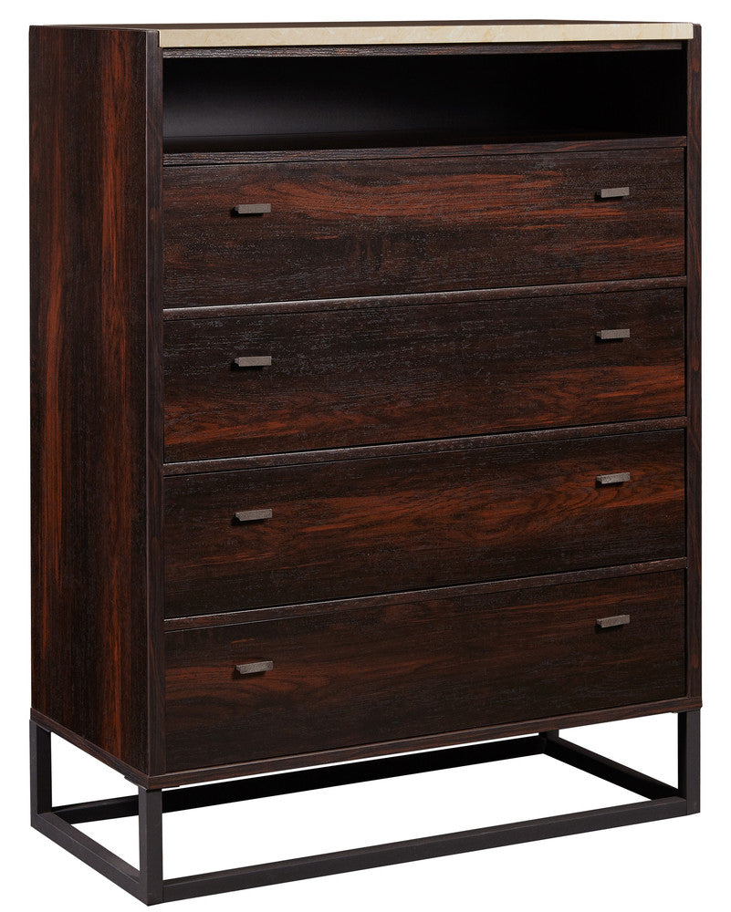 MODERNhome - Organica Media Chest with Stone Top, Hand Rubbed Sienna Oak view 1