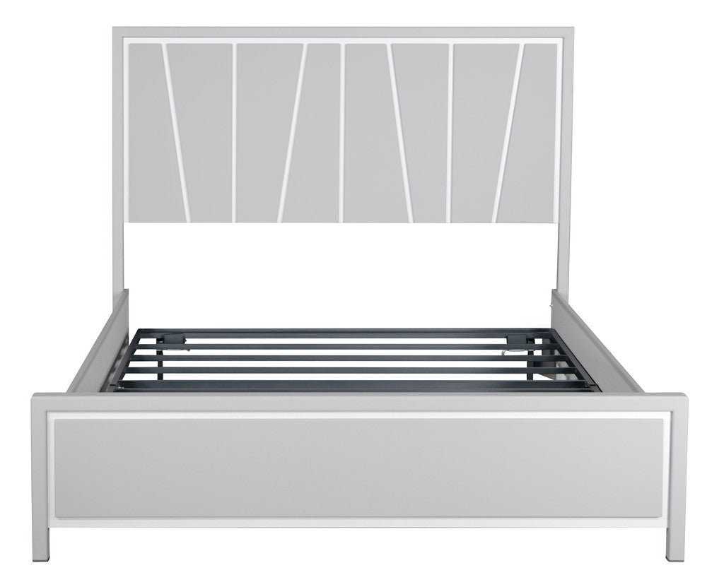 MODERNhome - Quadroma King Bed with Metal Frame, Tortora/Grey view 3