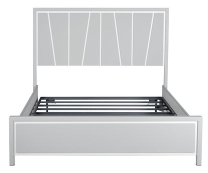 MODERNhome - Quadroma Queen Bed with Metal Frame, Tortora/Grey view 3