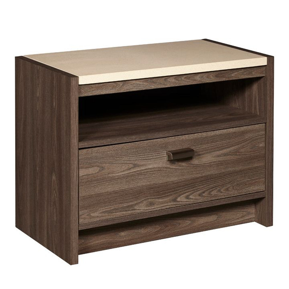 MODERNhome - Regina Night Table, Tobak Ash/Stone Tops - EV5TCNTB view 1