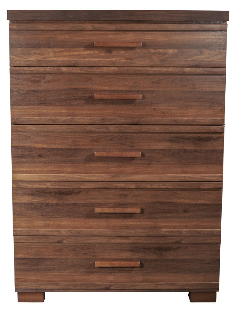 MODERNhome - Rustica 5 Drawer Chest, American Walnut - BG3TC5DC view 1