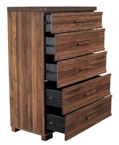 MODERNhome - Rustica 5 Drawer Chest, American Walnut - BG3TC5DC view 3