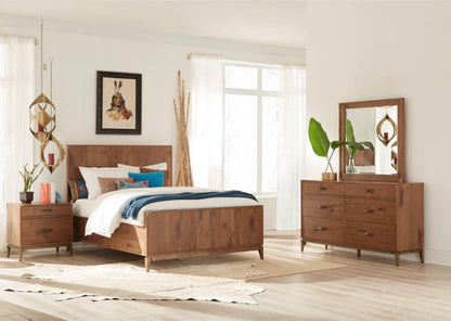 Modus Furniture - Adler Beveled Glass Mirror in Natural Walnut - 8N1683 veiw 3