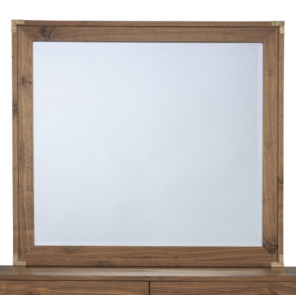 Modus Furniture - Adler Beveled Glass Mirror in Natural Walnut - 8N1683 veiw 4