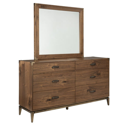 Modus Furniture - Adler Beveled Glass Mirror in Natural Walnut - 8N1683 veiw 6