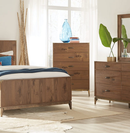 Modus Furniture - Adler Five Drawer Chest in Natural Walnut (2024) - 8N1684A view 4