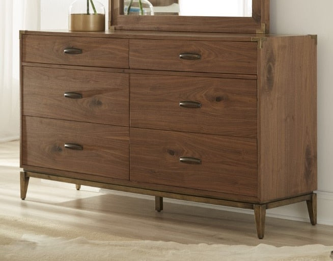 Modus Furniture - Adler Six Drawer Dresser in Natural Walnut - 8N1682