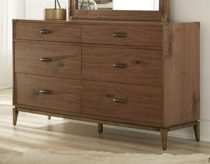 Modus Furniture - Adler Six Drawer Dresser in Natural Walnut - 8N1682