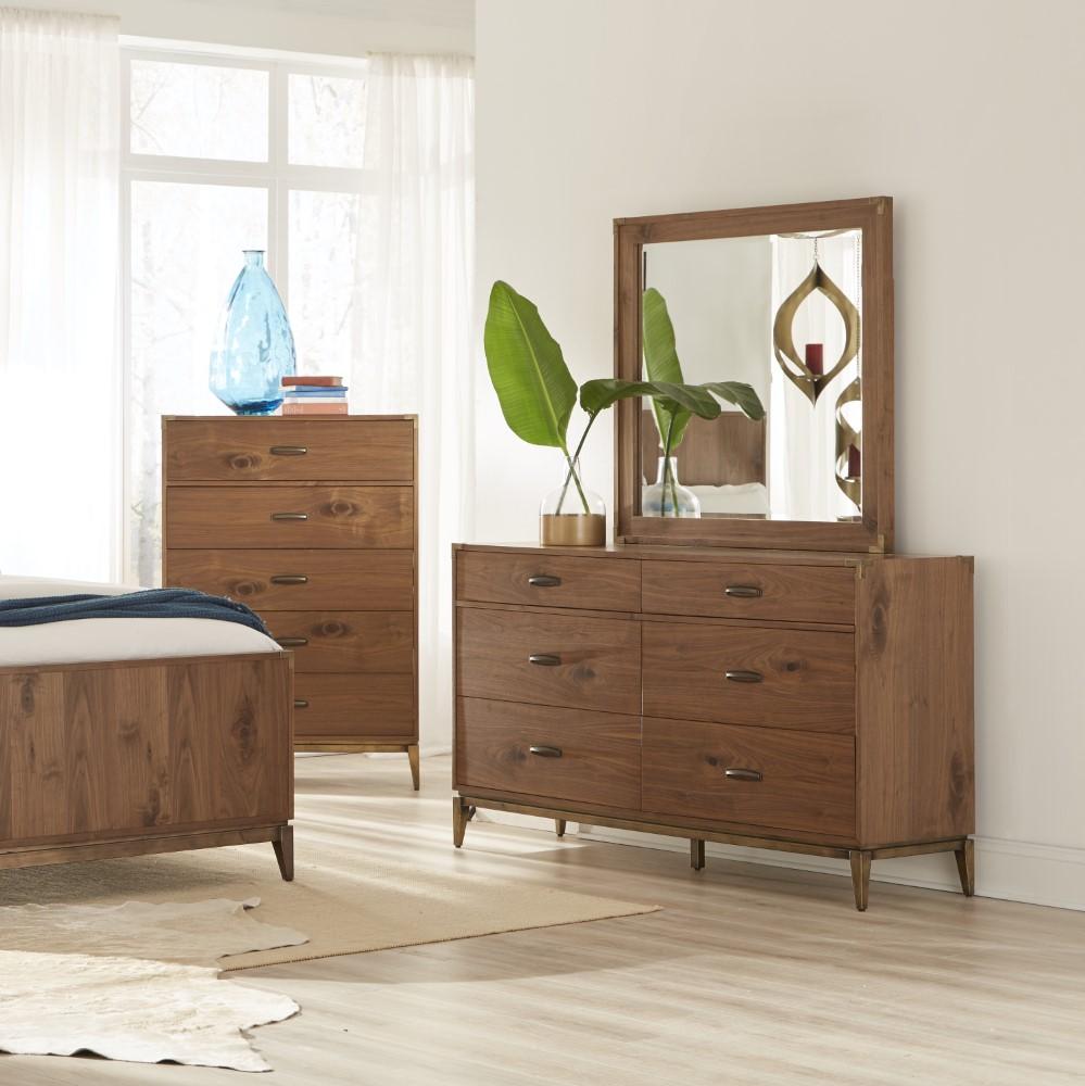 Modus Furniture - Adler Six Drawer Dresser in Natural Walnut - 8N1682 veiw 1