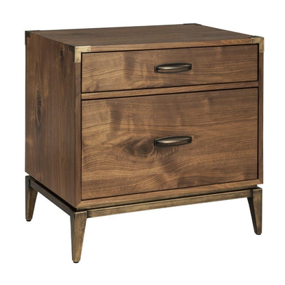 Modus Furniture - Adler Two Drawer Nightstand in Natural Walnut - 8N1681 veiw 3