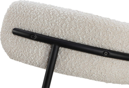 Modus Furniture - Aere Boucle Upholstered Metal Leg Dining Chair in Ivory and Black Set of 2 - MZEZ63_2 view 4