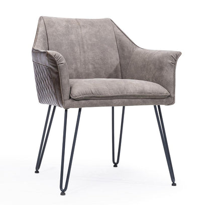 Modus Furniture - Alabaster Hairpin Leg Arm Chair in Gray and Rustic Brown (Set of 2) - 9KD166A_CLOSEOUT veiw 1