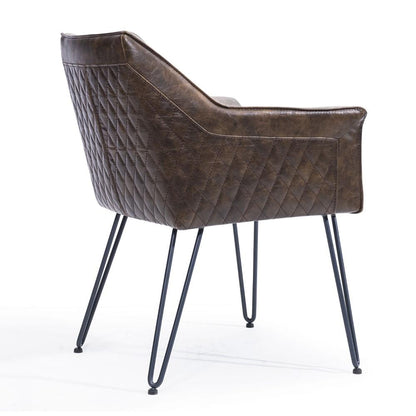 Modus Furniture - Alabaster Hairpin Leg Arm Chair in Gray and Rustic Brown (Set of 2) - 9KD166A_CLOSEOUT veiw 4