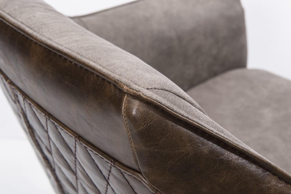 Modus Furniture - Alabaster Hairpin Leg Arm Chair in Gray and Rustic Brown (Set of 2) - 9KD166A_CLOSEOUT veiw 5