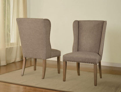 Modus Furniture - Alex Uhpolstered Wingback Dining Chair in Dolphin (Set of 2) - 8PH366X_CLOSEOUT veiw 1